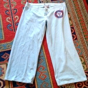 JUICY COUTURE- Y2K Blue Terry Cropped Pants Size L